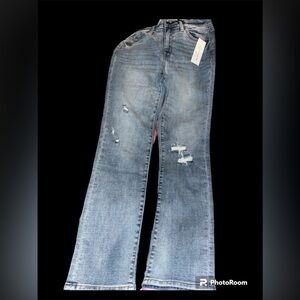 NWT - Studio Blue - Nikki  High Rise‎ slim Destructed cigarette Jean - 6